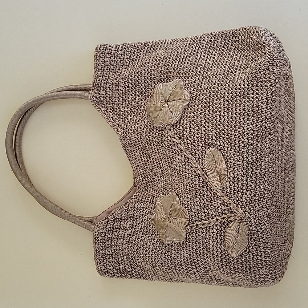 Knit Woven Brown Handbag